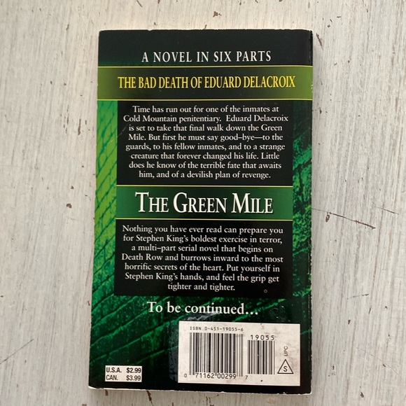 Stephen King - The Green Mile Part 4 - The Bad Desth of Eduard Delacroix - 1996 - Picture 7 of 7